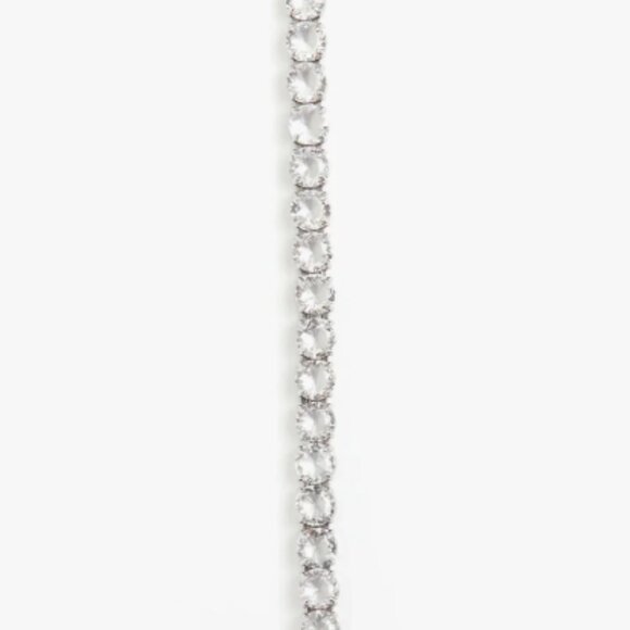 Clare V Stone Tennis Bracelet - Clear/Rhodium - Picture 2 of 8